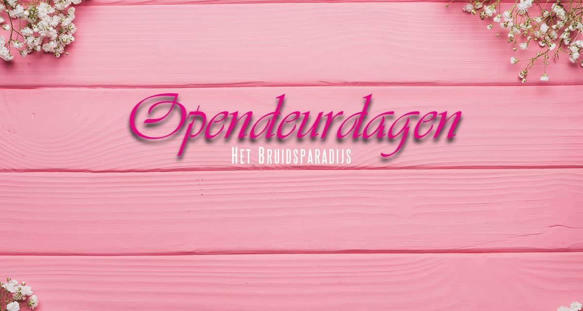 Opendeurdagen zaterdag 3 en zondag 4 februari 2018 Opendeurdagen zaterdag 3 en zondag 4 februari 2018