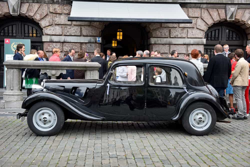 Citroën Traction Avant zwart bruidsauto