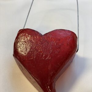 Valentijn Trouwdecoratie Hartvormig Rood Mandje in Hars met handvat