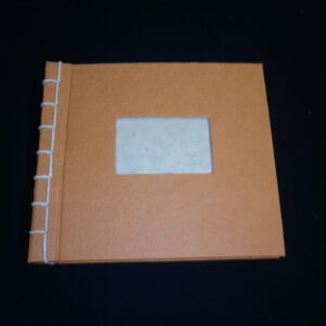 Gastenbok handgeschept met doos, oranje, 50 pagina's, 34cm * 30cm