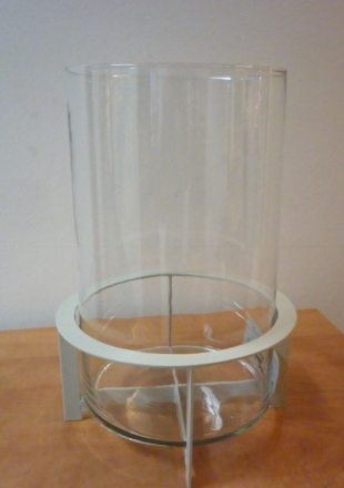 Stolp voor trouwkaars glas met metaal