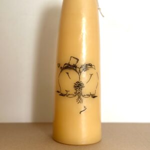 Huwelijkskaars met 2 olifanten