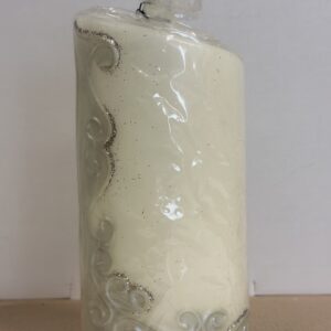 Kaars Ivoor met Parelmoes + Glitters